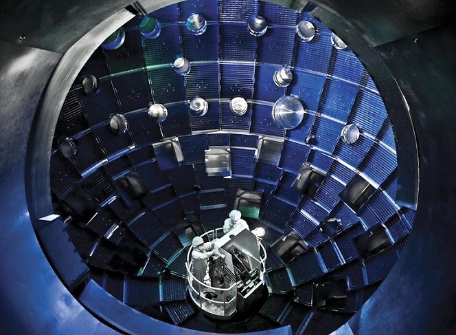 NIF target chamber, source: screenshot